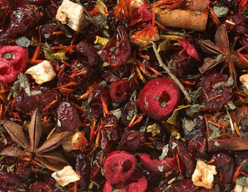 Merry Cranberry • Gusto Cranberry-Eggnog Miscela di tè alla frutta • aromatizzata